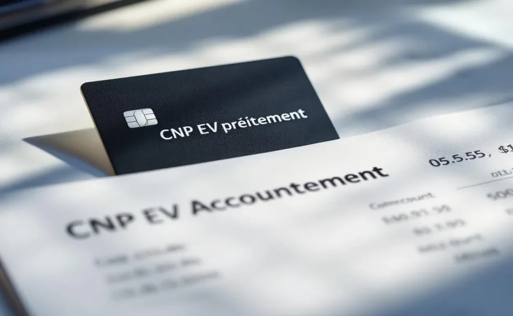 Une personne consulte un document bancaire en semblant s’interroger sur un prélèvement affiché.